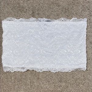White Lace Bandeau Tube Top